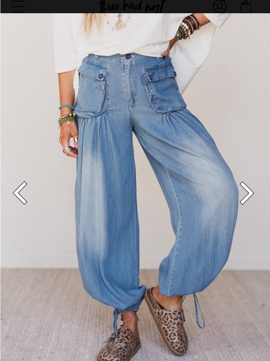 Three Bird Nest Denim - Three Bird Nest East Bay Loose Fit Cargo Jeans